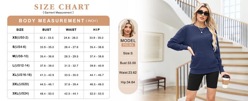 AUSELILY Women's X Crewneck Hoodless Sweatshirt With Kangaroo Pocket  Fleece Longsleeve Casual Style Shirt  Lightweight Pullover 2025 New X Decoration