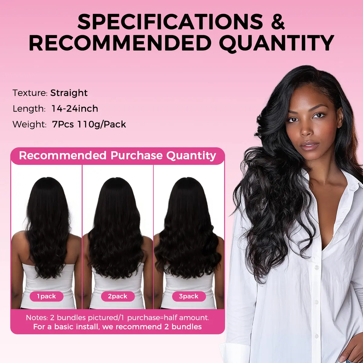 LASHEY 100% Virgin Human Hair Extensions | Seamless  display picture 1