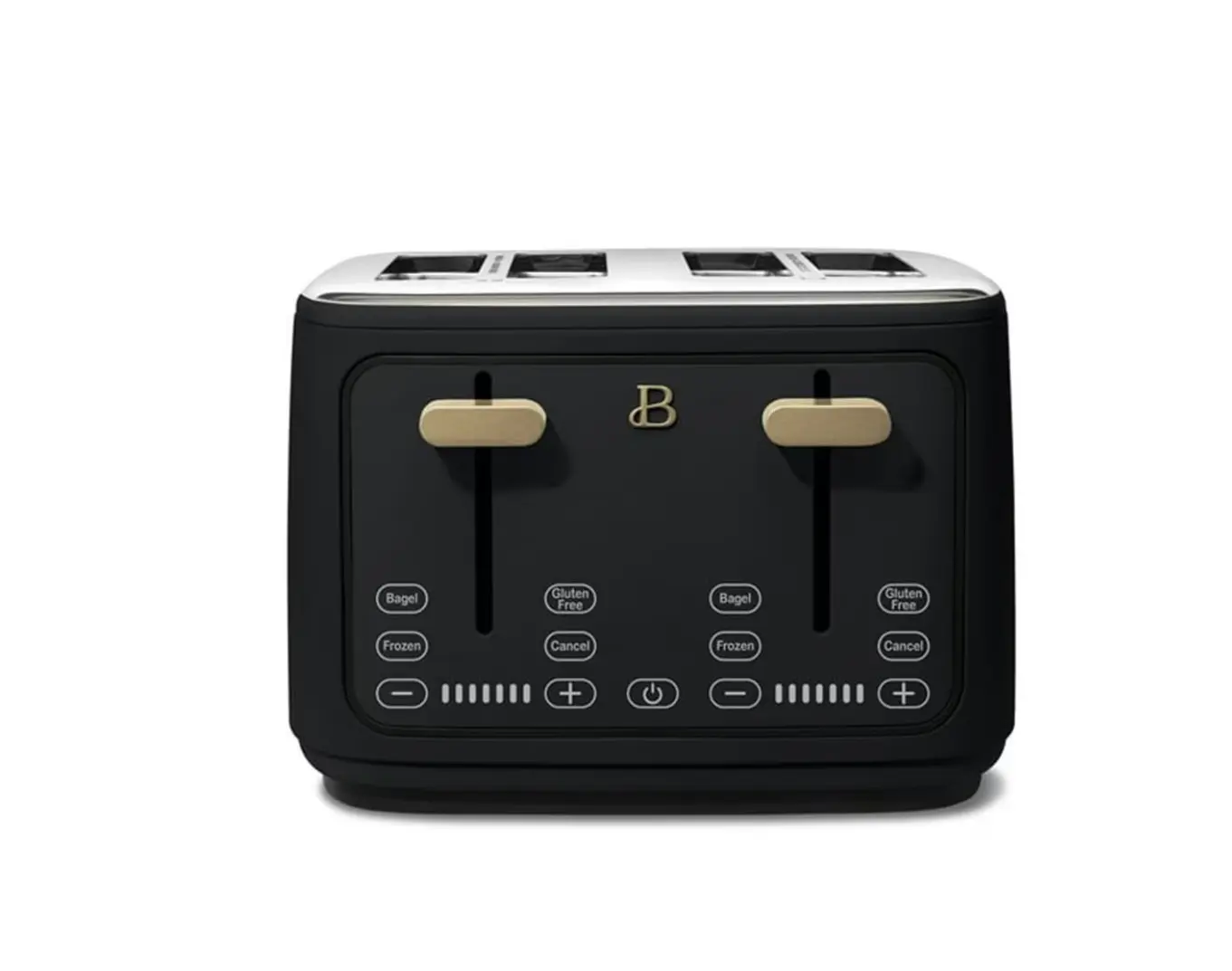 4-Slice Toaster with Touch-Activated Display, Black Sesame 4-Slice Toaster with Touch-Activated Display, Black Sesame