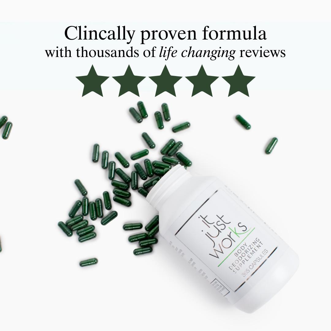 Natural Deodorant Supplement Bundle – Chlorophyll Body Odor Control 2-Pack | Internal Deodorant for Full-Body Freshness | Vegan, Detox & Gut Support