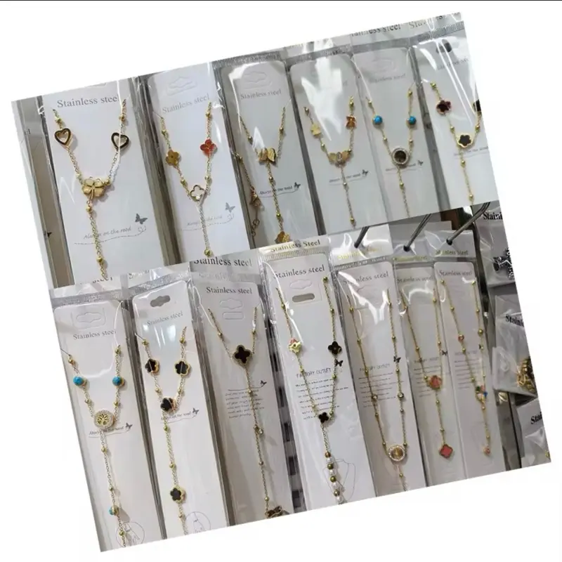 Box special of 12pcs bracelets/ 12pcs necklaces/ 12pcs brooches/ 12pcs rings/ 12 pcs earrings. High quality stainless steel