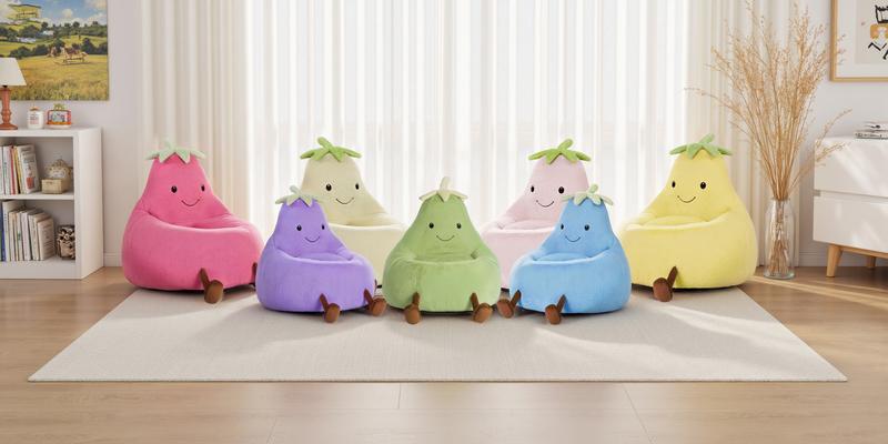 31" 24'' Bean Bag Chair for Kids, Memory Foam Filled Bean Bag for Teens & Kids, Ultra Soft Fabric Bean Bag Chairs for Playroom, Living Room, Bedroom