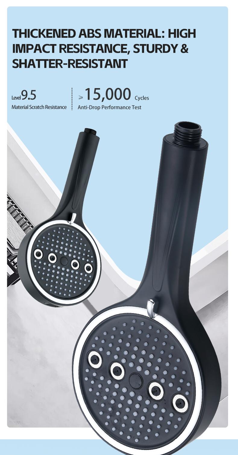 Powerful 6-Mode Handheld Shower Head High Pressure Water Spray with Rainfall Massage Pulse Spray Hybrid Bubble Patterns Premium ABS Material Wall Mount Showerhead Modern Bathroom Upgrade Ideal Summer Shower Accessory Perfect Holiday Gift Powerful 6-Mode Handheld Shower Head High Pressure Water Spray with Rainfall Massage Pulse Spray Hybrid Bubble Patterns Premium ABS Material Wall Mount Showerhead Modern Bathroom Upgrade Ideal Summer Shower Accessory Perfect Holiday Gift