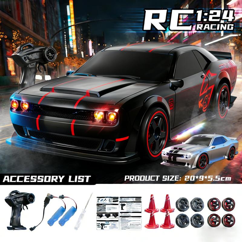 Full proportional throttle 1：24 silver rc racing cars perfect for indoor racing outdoor drives friend gatherings hobby sessions and rainy day fun