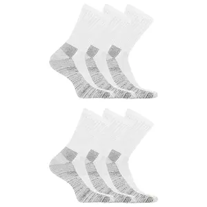 Merrell Men's Work Crew Socks White (6 pairs) - MEA33559C6B2001-WHITE