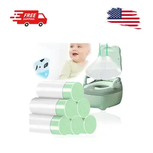 100 Pack Potty Chair Liners with Drawstring (44 x 24 cm)