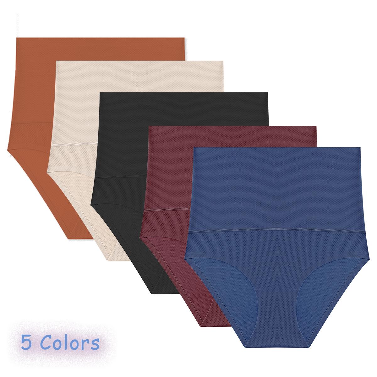 FINETOO High Waisted Seamless Underwear for Women Breatheable Full coverage Briefs No Show Stretch Bikini Panties 4 Pack S-3XL Comfort Fabric Springtok SpringStatements