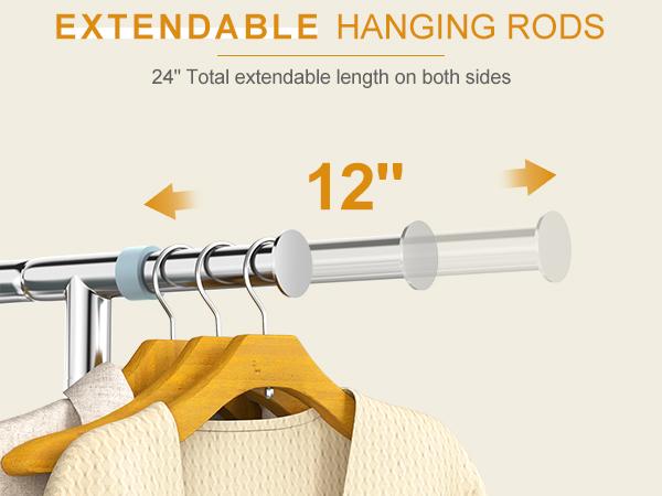 Double-Layer Large-Capacity Rolling Clothes Rack! Holds 50+ Garments, With Shoe Storage Shelf, Effortless Mobility on Swivel Wheels, Home Balcony Drying Rack