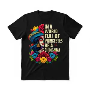 Cotton Unisex Princesses Women De Los Muertos La Catrina Day Of The Dead T-Shirt