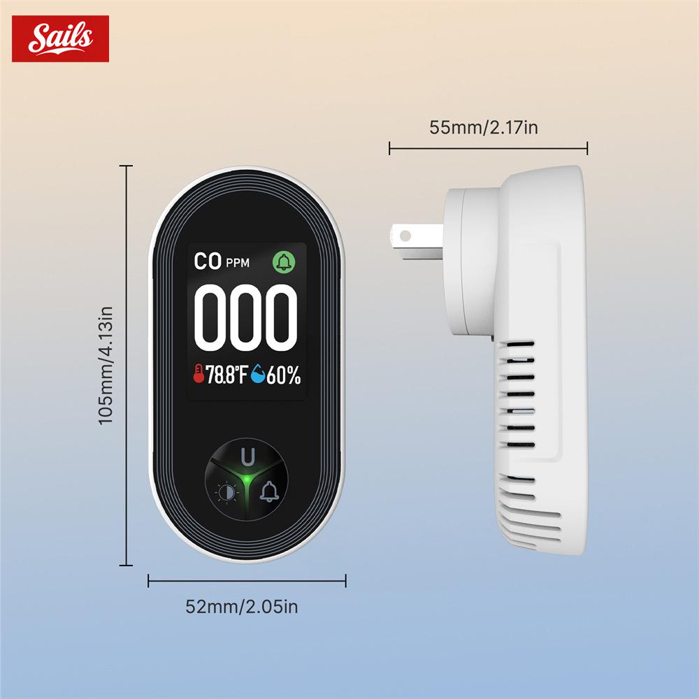 SAILS ALL-IN-ONE Env Sensor with Natural Gas & Temperature Humidity Sensors Plug-and-Play Design High-Definition Display Accurate Alerts Ideal for Kitchen Garage RVs Apartments SAILS ALL-IN-ONE Env Sensor with Natural Gas & Temperature Humidity Sensors Plug-and-Play Design High-Definition Display Accurate Alerts Ideal for Kitchen Garage RVs Apartments