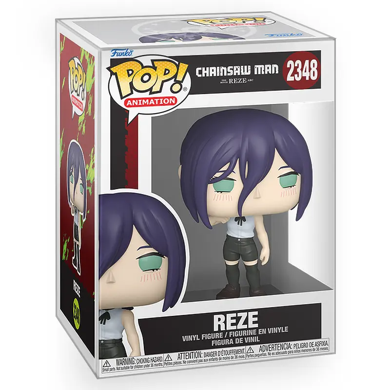 Funko POP Anime: Chainsaw Man - Reze Vinyl Figure with Epic Collectibles Premium Box Protector Included