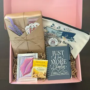 A Bond of Blood and Sun book box - Signed Paperback Copy - Bundle Includes bookish makeup bag - Bookish stickers - Notebook and pen - Tea - Keychain - Lip mask - Book tabs