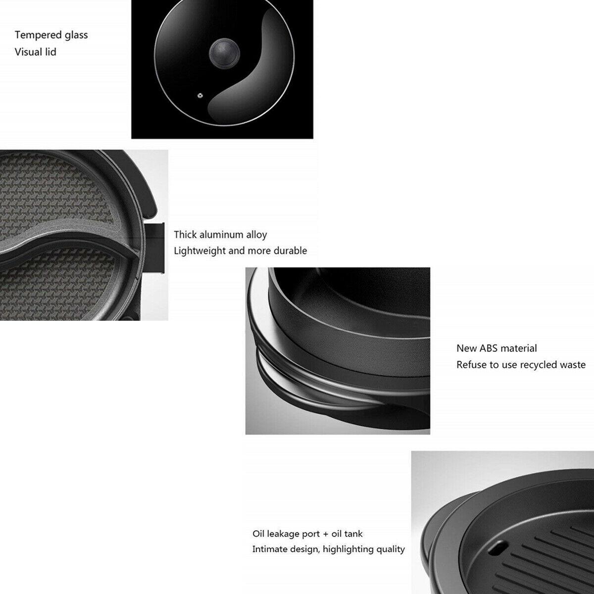 Non-stick smokeless BBQ Teppanyaki Pan