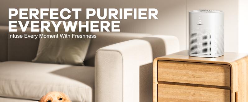 MORENTO Air Purifier 1800 for Bedroom, HEPA & Activated Carbon Cleaner with Aromatherapy, 3-Stage Filtration, Low Noise, Anti-Allergy, Portable#fathersdaygift