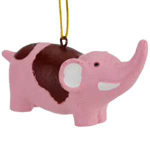 Tree Buddees Bloody Pink Elephant Stuffed Animal Christmas Ornament Hand-Painted Resin 3.5 Inches Funny Movie Ornament Perfect White Elephant Gift