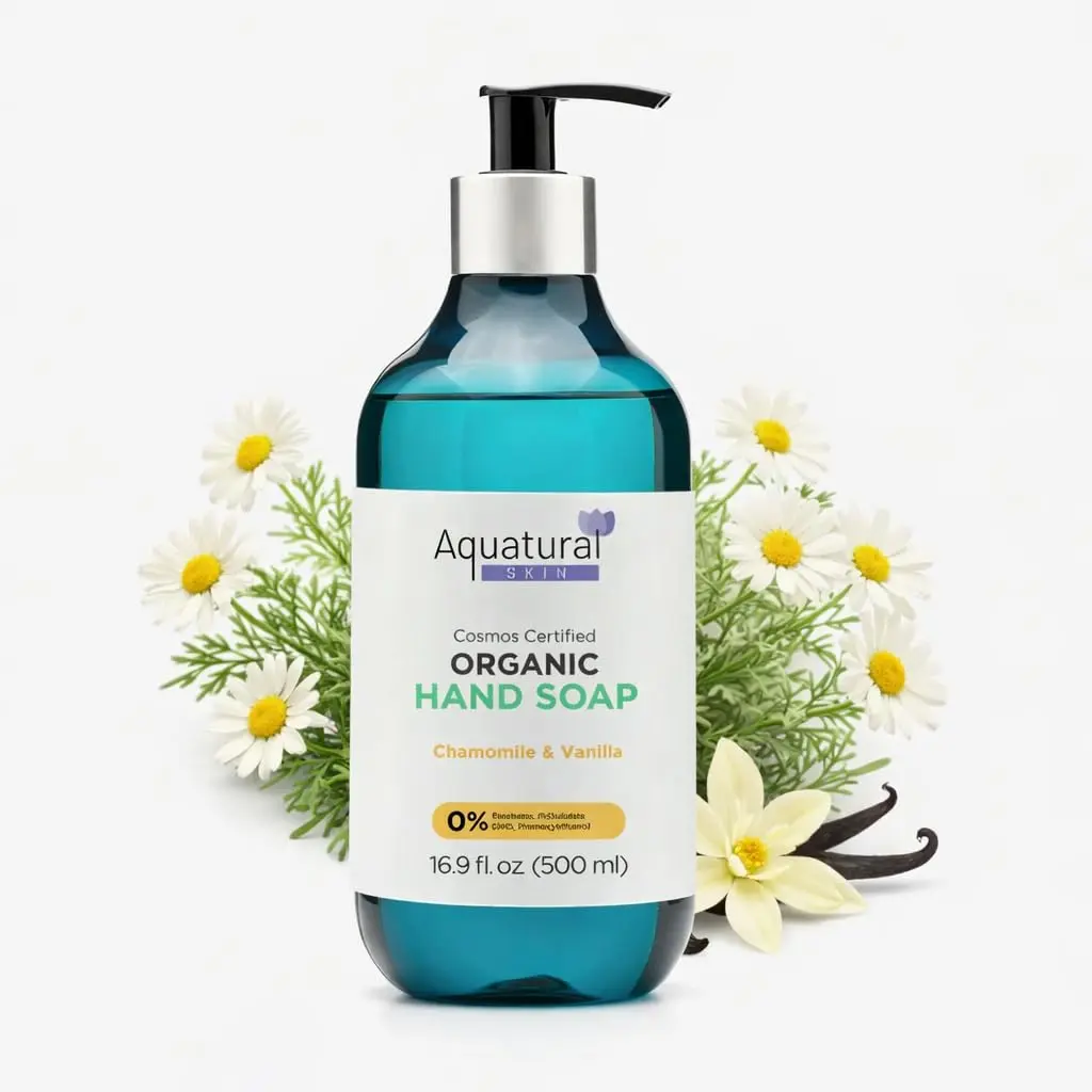 Lavender & Mint Liquid Hand Soap, Natural Scent Moisturizing Vegan Kitchen &   Bathroom Soap for Hand Wash for Sensitive Skin, Nourishing Formula,   Refillable Bottle 16.9 Fl Oz
