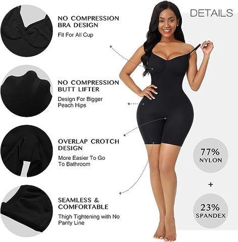 FeelinGirl Shapewear for Women Butt Lifter Bodysuit Tummy Control Seamless Shapewear Comfort Womenswear Springtok SpringStatements