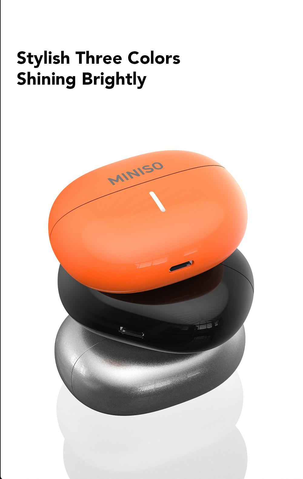 MINISO MS110 Adjustable lighting Eabuds, ANC Noise Cancellation Headphones,Bluetooth 6.0, 3 Noise Reduction Modes, True Wireless In-Ear Earphones sport Audio Earbuds audifonos bluetooth wireless headphones