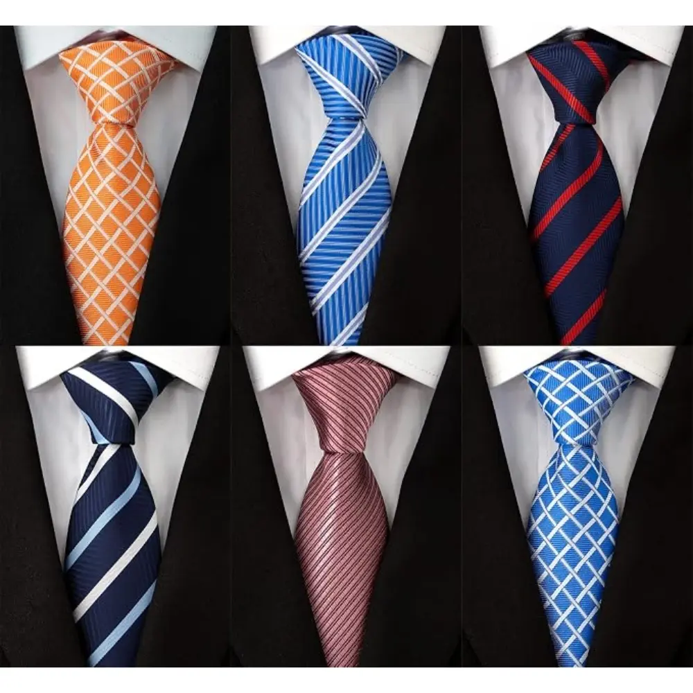 6PCS Men's Business Tie, Jacquard Neck Ties, Classic Necktie, Suit Accessory, Great for Weddings, Graduation, Business, Father's Day
