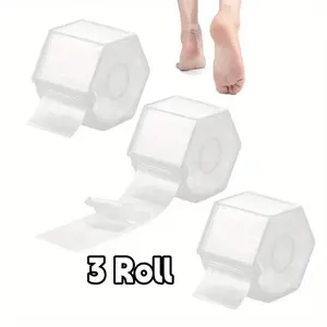 3 Roll Blister Bandages for Feet Blister Prevention Blister Pads for Feet, Fingers, Toes, Waterproof, Invisible, Travel Essentials, Bandages Alternatives