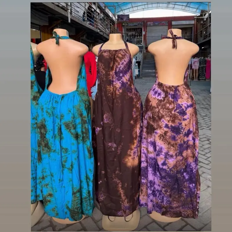 Women’s Big-Size Long Backless Dera Dress with Built-In Bra, Chic Lady Casual Wear for Everyday Fit