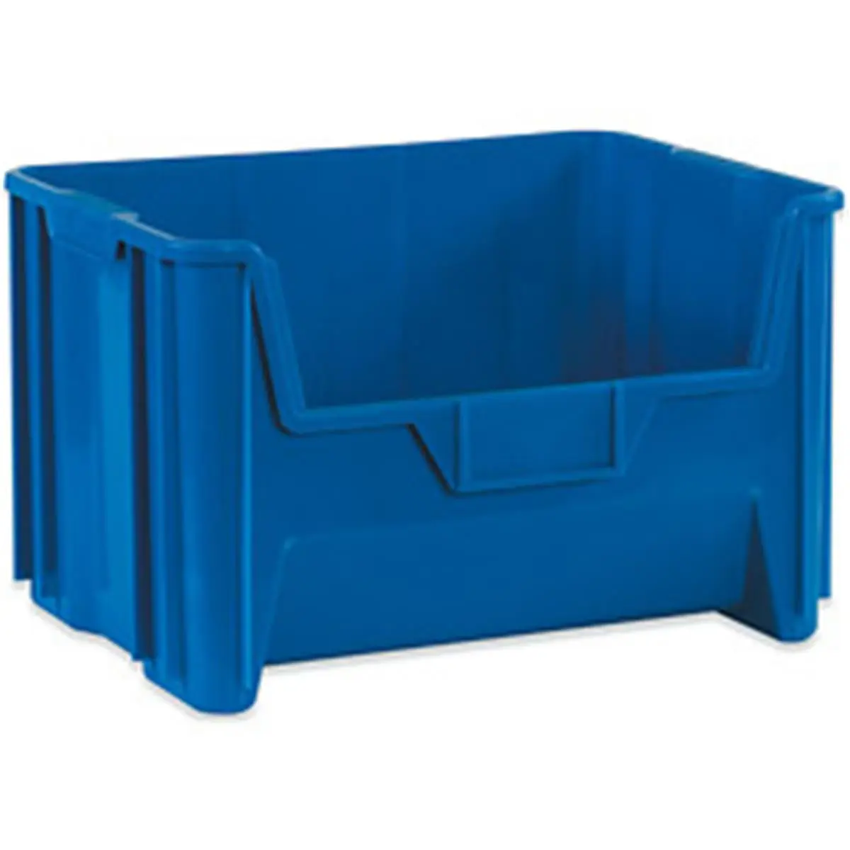 212 MAIN Stackable Recycling Boxes - Solid HDPE Plastic Home Organizers, Garage Organization Space-Saving Set of 3 with Label Holders, 12-7/16in H x 19-7/8in W x 15-1/4in D Open Recycling Storage Bins (Stacks Up to 6 High for Tools), Stacking Bin