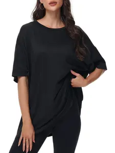 Women's Plus Size Tunic Tops - Oversized Casual Tees Summer Half Sleeve Crew Neck Loose Blouses