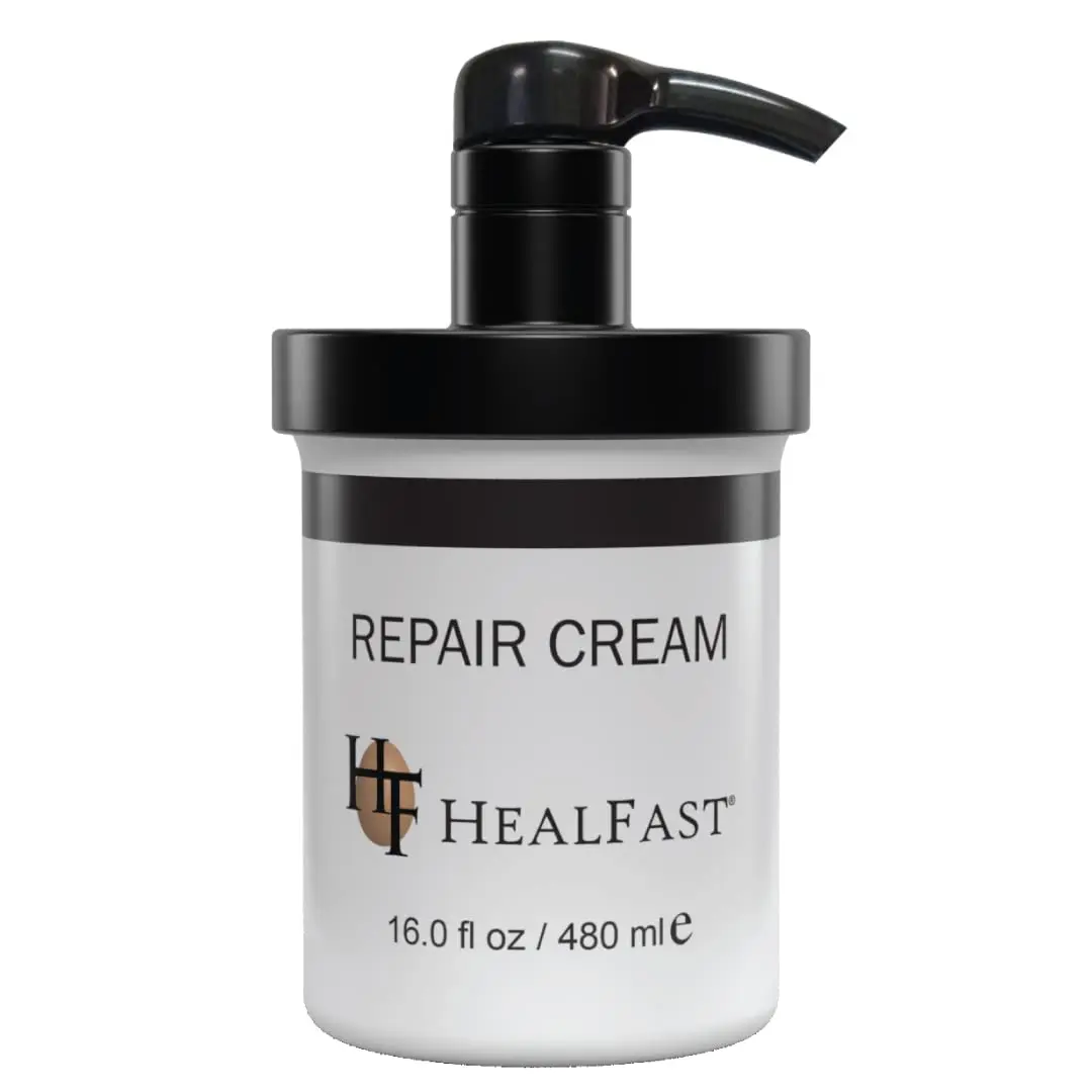 HEALFAST SKINCARE Sensitive Skin Repair Moisturizing Cream 16 fl oz Relieves Dryness Itch Rashes Stretch Marks Sunburn & Bed Sores Herbal Food-Based Ingredients for Effective Skin Care - Daily