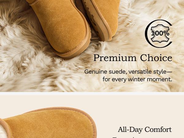 Bruno Marc Men's Winter Boots Cozy Suede Cold Weather Outdoor Casual Warm FuzzyClasic Short Boots