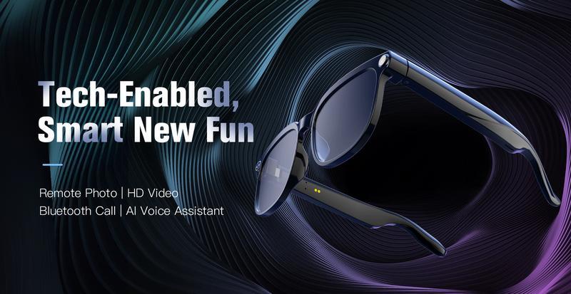 Smart AI Camera Glasses with 8MP Photochromic Lenses ,Button Touch Adjustment for Travel Outdoor Adventures Hands-Free Photography 160+Languages Real-Time Translation Bluetooth Wireless Wearable Video Recording UV Protection