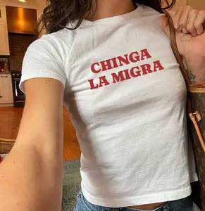 Chinga La Migra Baby Tee T-Shirt, Latino Pride Tee, Mexican Protest Shirt, Immigrant Rights Graphic Tee, Hispanic Activist Shirt