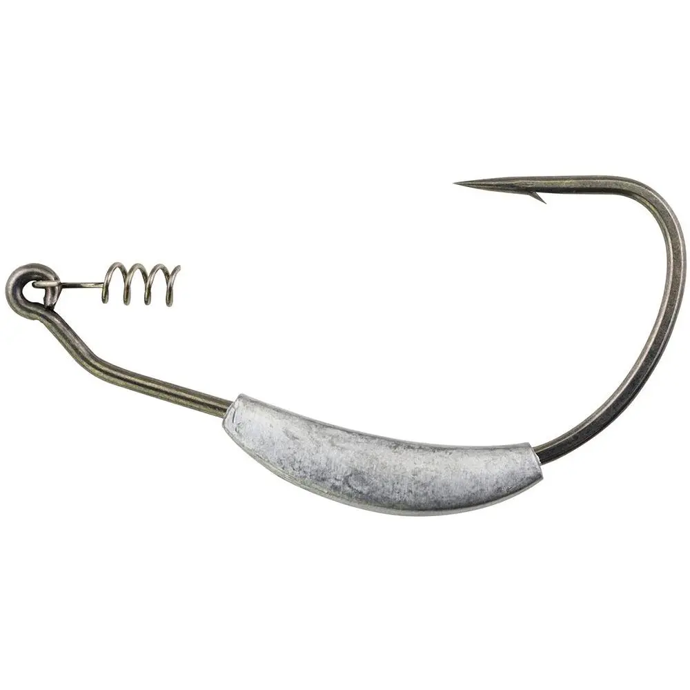 Berkley Fusion19 Weighted Lead Swimbait Metal Hooks - Fishing Gear and Equipment, Outdoor Fishing Accessory, Multi-Size Terminal Tackle (3/0 up to 7/0) with Spiral Keeper, Coated Needle Point, Smoke Satin Finish, Secure Fit Rigging