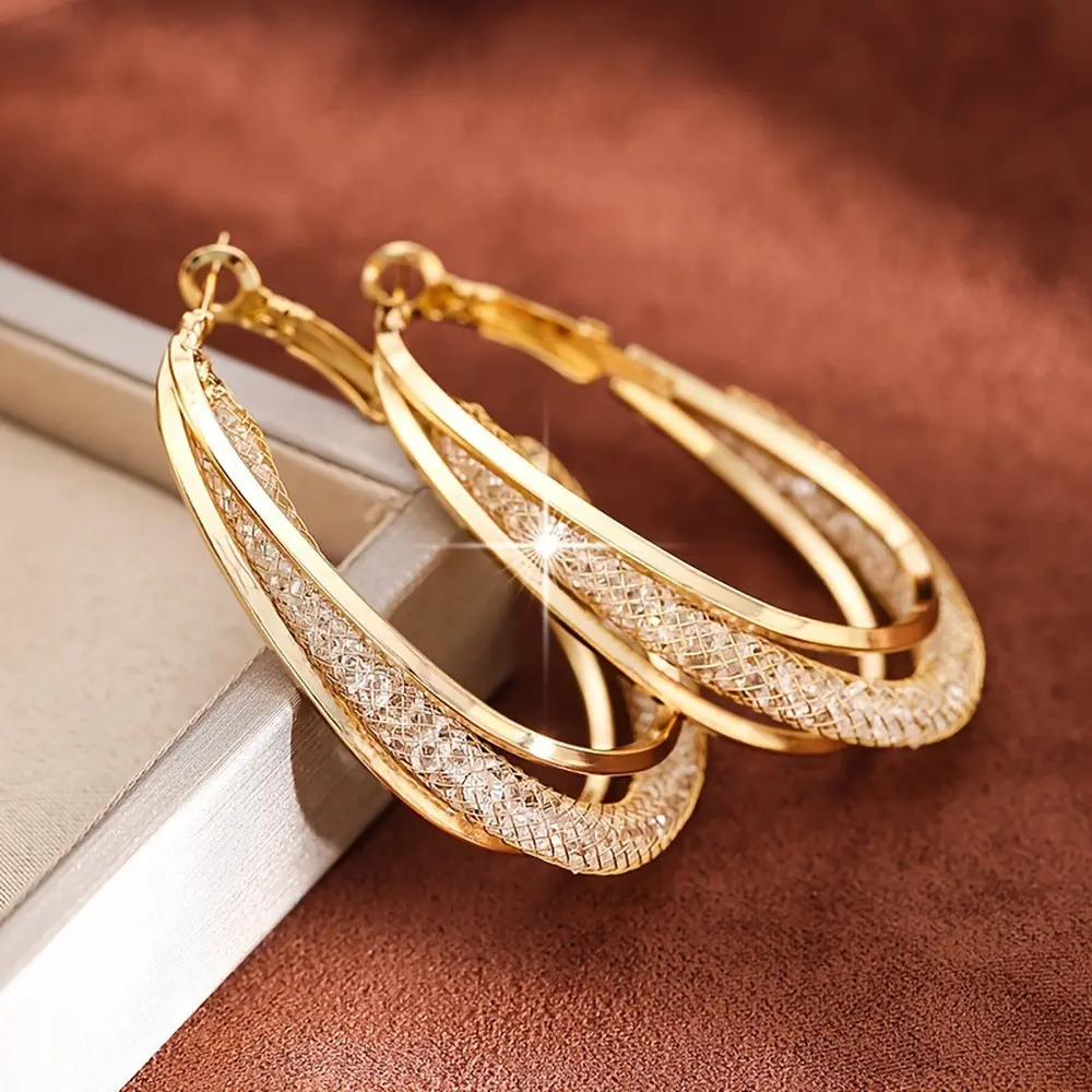 Luxury Hoop Earrings for Women, High Sense Circle Ear Rings