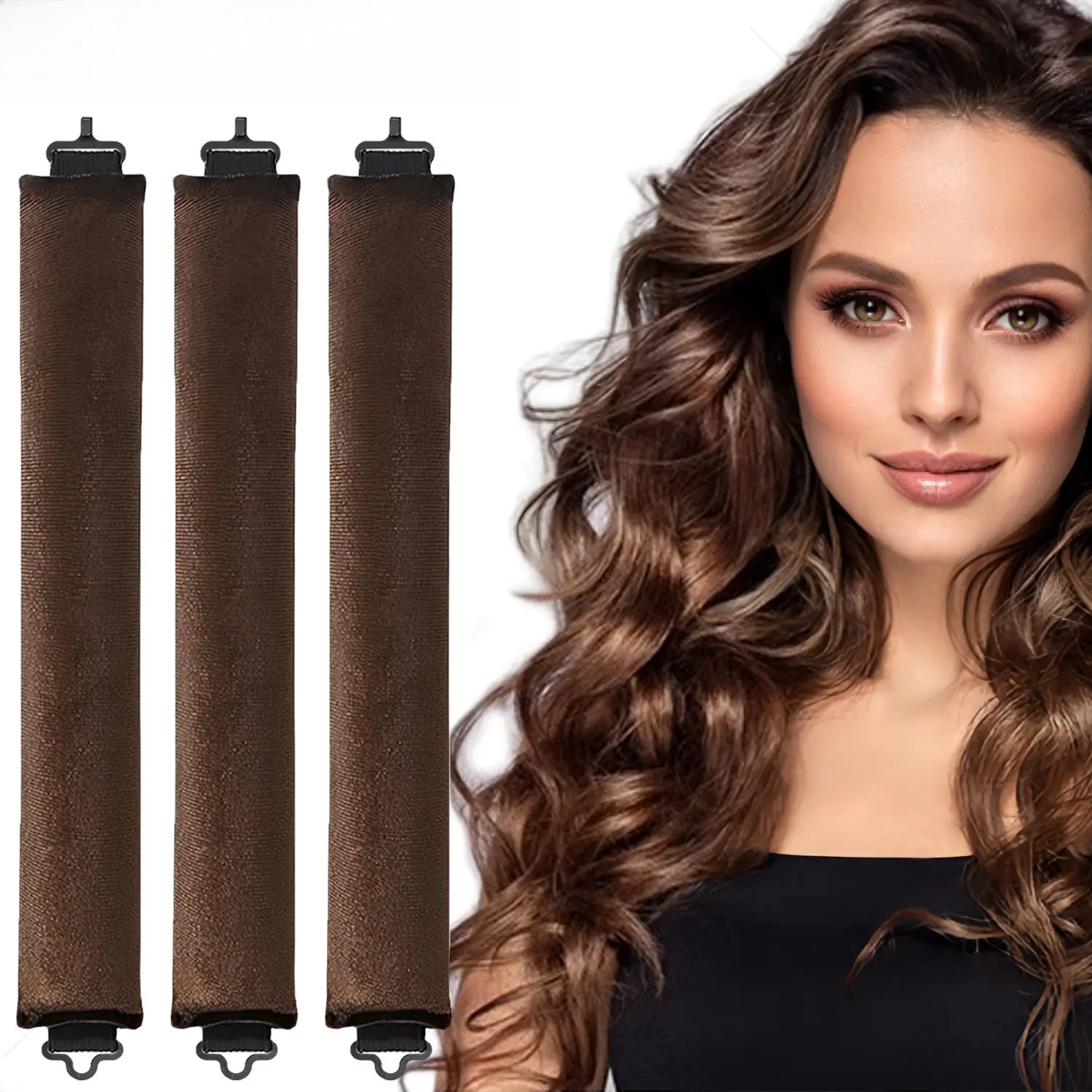 No Heat Curler Set, Heatless Hair Curlers, Overnight Natural Beach Waves, Easy Use, No Damage, Long Hair Suitable, Recyclable, Tiktok Trending Hair Tool, Heatless Curling Set