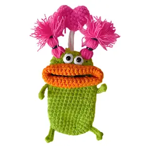 Handmade Crochet Winter Ugly Cute Key Cover – Premium Yarn Universal Protector for Car & Regular Keys| Warm Touch Handcrafted Case, Ideal Holiday Gift for All Ages