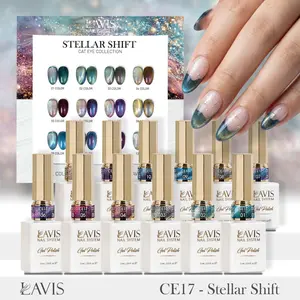 LAVIS 9D Cat Eyes CE17 - Set 12 - Gel Polish 0.5 oz - Stellar Shift Collection