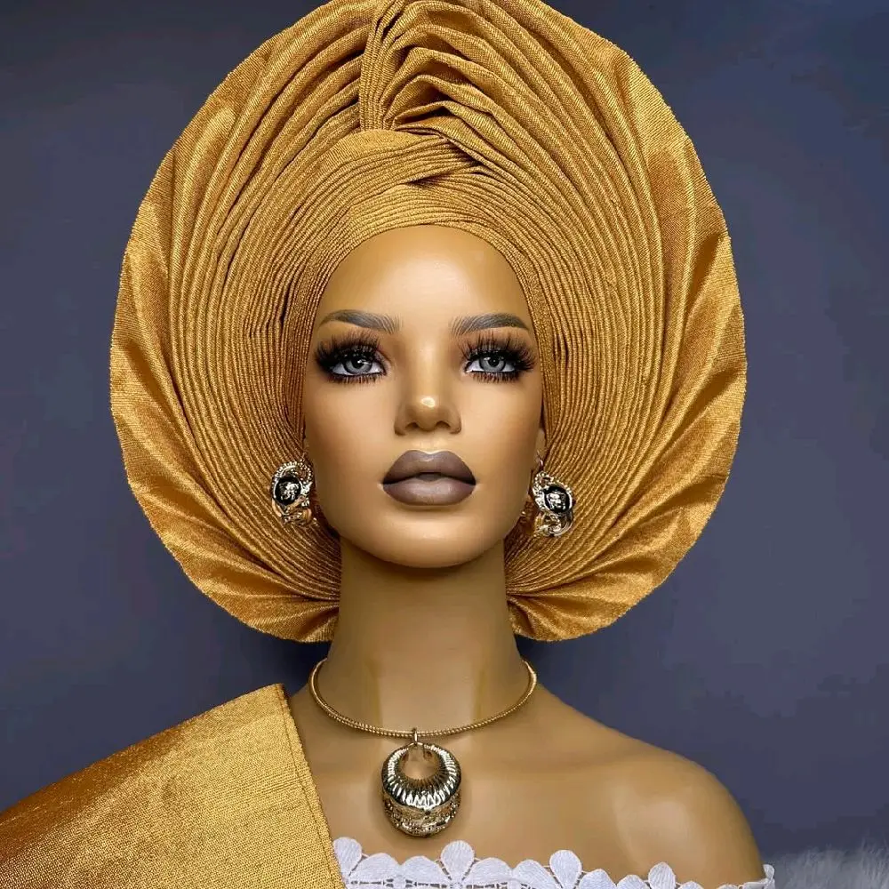 Autogele, Ready to wear Headgear, Gele, Wedding Gele, Autogele, Asooke, Bridal Headgear.