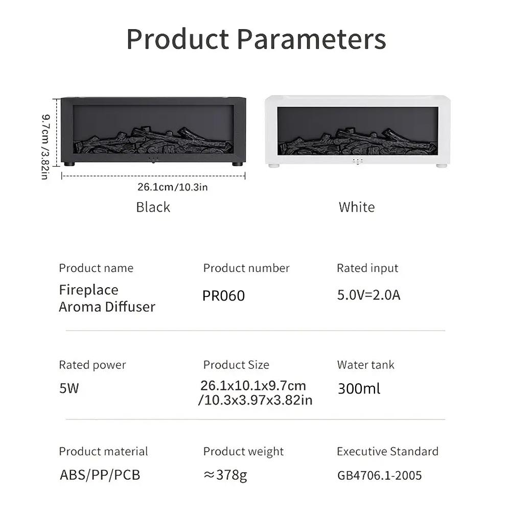 Upgraded 300ml Air Humidifier & Aroma Diffuser with 7-Color LED Flame Effect, Essential Oil Diffuser, Aromatherapy Machine, Remote & Timer for Home, Bedroom, or Office, Air Purifier for Relaxing Atmosphere