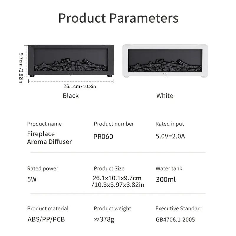 Upgraded 300ml Air Humidifier & Aroma Diffuser with 7-Color LED Flame Effect, Essential Oil Diffuser, Aromatherapy Machine, Remote & Timer for Home, Bedroom, or Office, Air Purifier for Relaxing Atmosphere