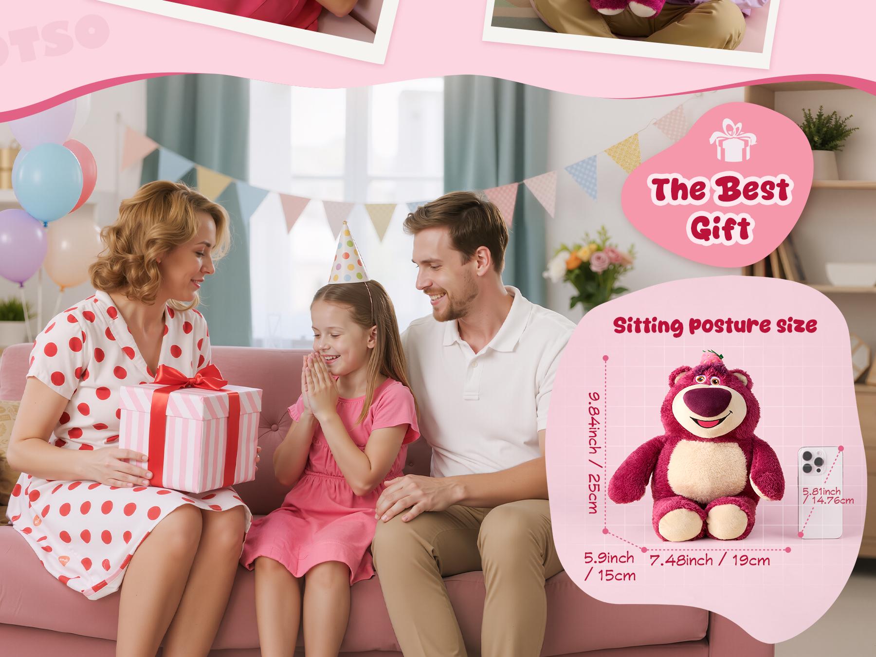 MINISO Disney Lotso Plush Toy - The Cutest Sitting Bear for Cozy Vibes & Decor,Official,So Sweet!