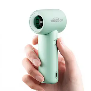 WHATOOK Mini Pocket Fan Portable Handheld 3000mAh Rechargeable Turbo Personal Fan 18500 RPM High-Speed Travel Essential for Women Beach Vacations Camping Gifts