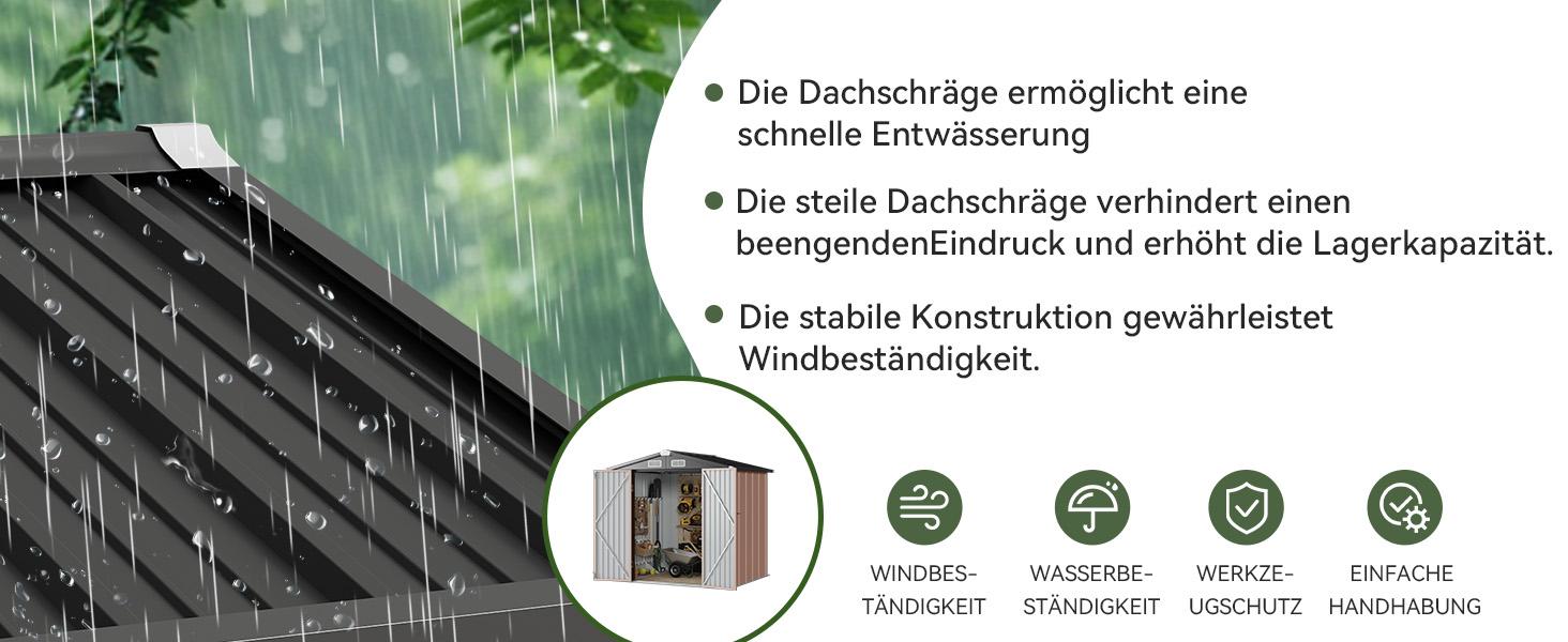 Aoxun Multi-Size Metal Storage Shed | Galvanized Steel, Lockable Doors | Heavy Duty Outdoor Storage for Backyard, Garden, Patio（（4x6FT / 8x10FT /10x12FT）