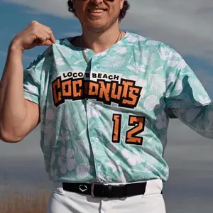Hot coconuts#12 blue Baseball  Jerseys,Vintage Streetwear Baseball Jersey, Outfits - Unisex -  Trendy Baseball Jerseys #streetstyle #viraloutfits #baseballjersey