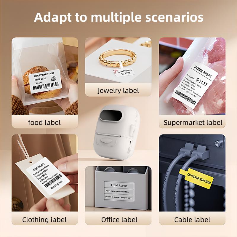 Marklife Label Printer, thermal printer, portable Bluetooth wireless printer, can print thank-you stickers, gift tags, and item labels, suitable as a Valentine's Day gift for family and partners, Super Bowl