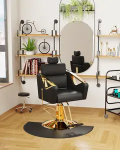 Baasha Luxury Gold Barber Chair - 440lbs Heavy Duty & 135° Recline ️ Upgrade Your Salon!