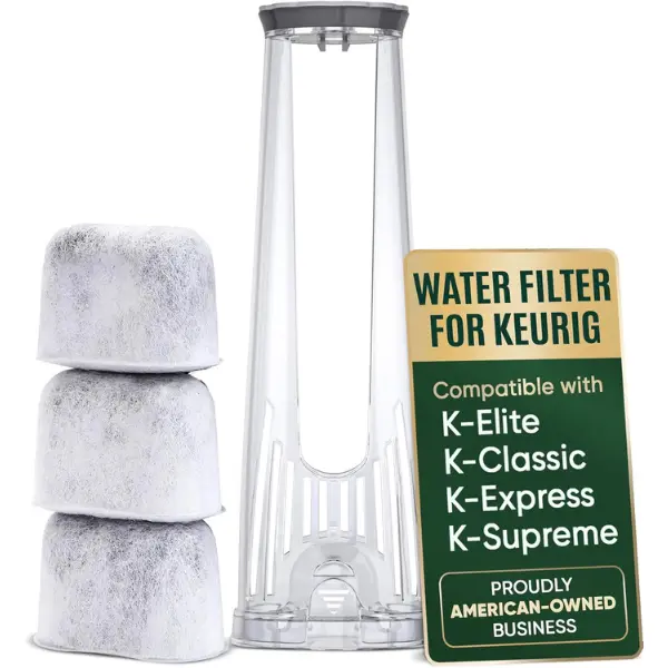 Keurig Starter Kit Water Filter Replacement for Keurig 2.0, K-Slim and K-Supreme Coffee Maker - Includes Side Reservoir Filter Holder and 3 Pack of Compatible Keurig Water Filter Cartridges