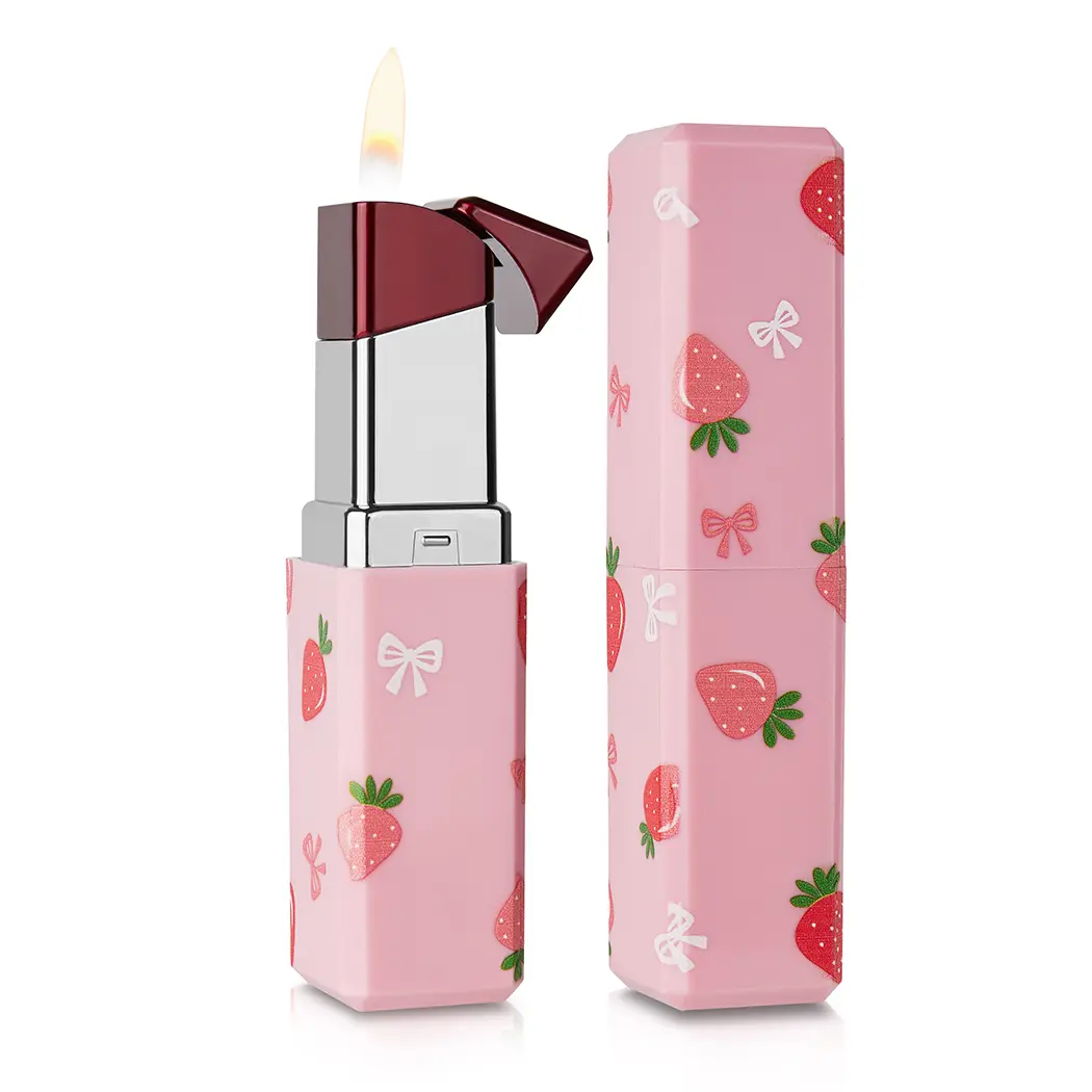 Refillable Butane Lipstick Lighter - Soft Adjustable Open Flame with 2 Adjustment Sheets, Lighter Accessory, Mini Gifts for Women, GF Gift for Birthdays, Anniversaries