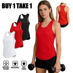 Women Workout Tank Top Breathable Mesh Athletic Gym Running Tank Moisture Wicking Activewear