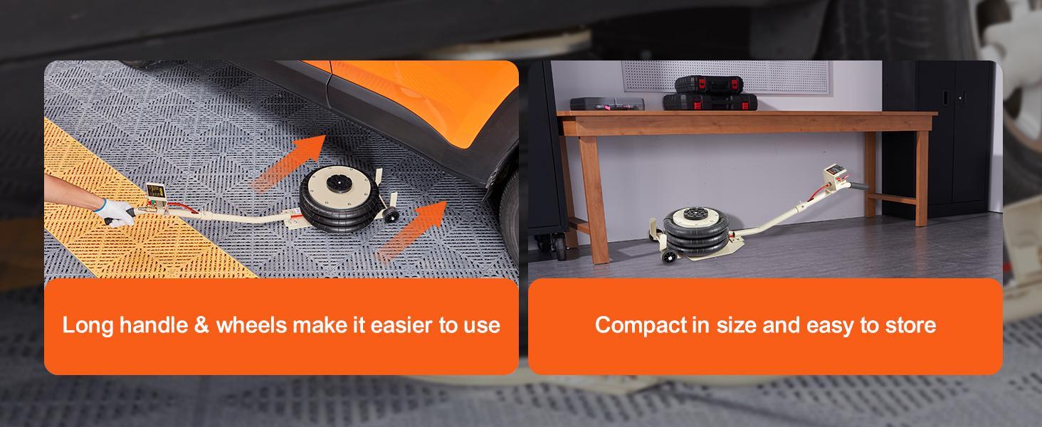 VEVOR Pneumatic Air Jack, 3T / 6600 lbs Triple Bag Air Jack, Airbag Jack with Six Steel Pipes, Lift up to 17.7 inch/450 mm, 3-5 s Fast Lifting Pneumatic Jack, with Long Handles for Car, Garage, Repair VEVOR Pneumatic Air Jack, 3T / 6600 lbs Triple Bag Air Jack, Airbag Jack with Six Steel Pipes, Lift up to 17.7 inch/450 mm, 3-5 s Fast Lifting Pneumatic Jack, with Long Handles for Car, Garage, Repair