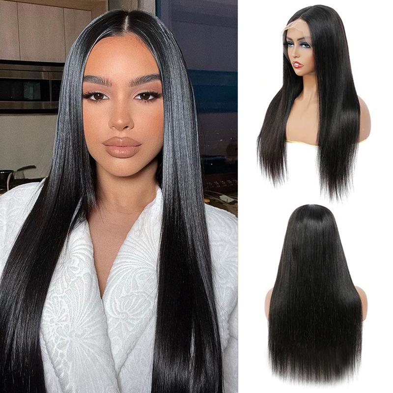 MORE FACE Straight Lace Front Wigs Human Hair 13x4 13x6 Transparent Lace Frontal Wig Preplucked With Baby Hair